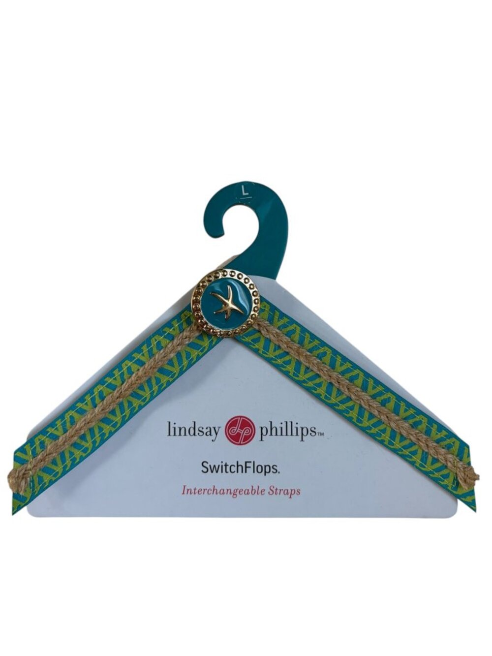 Lindsay Phillips SwitchFlops Interchangeable Starfish Straps (Teal / Gold) Large